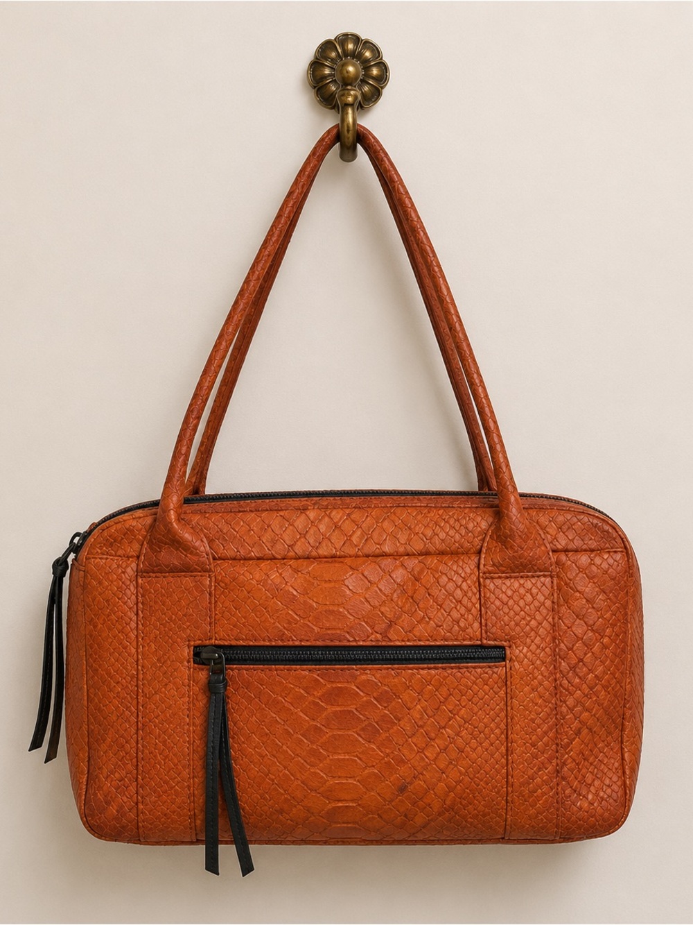 GaBaG.Co orange reptile tote designer handbag